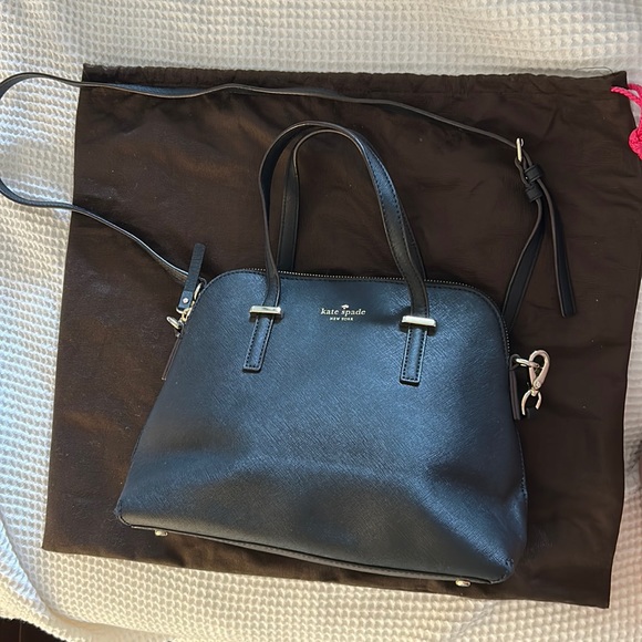 Kate Spade New York Black Leather Handbag - Picture 1 of 16